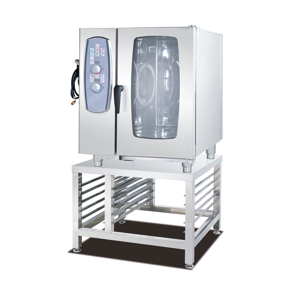 YEEDABAKE 10-tray countertop combi oven with stand appearance example
