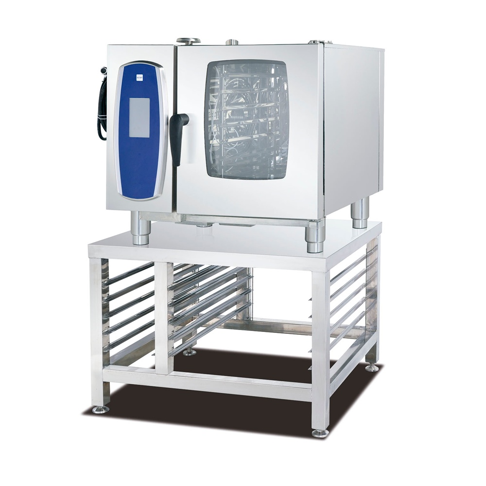YEEDABAKE 6-tray countertop combi oven with stand appearance example