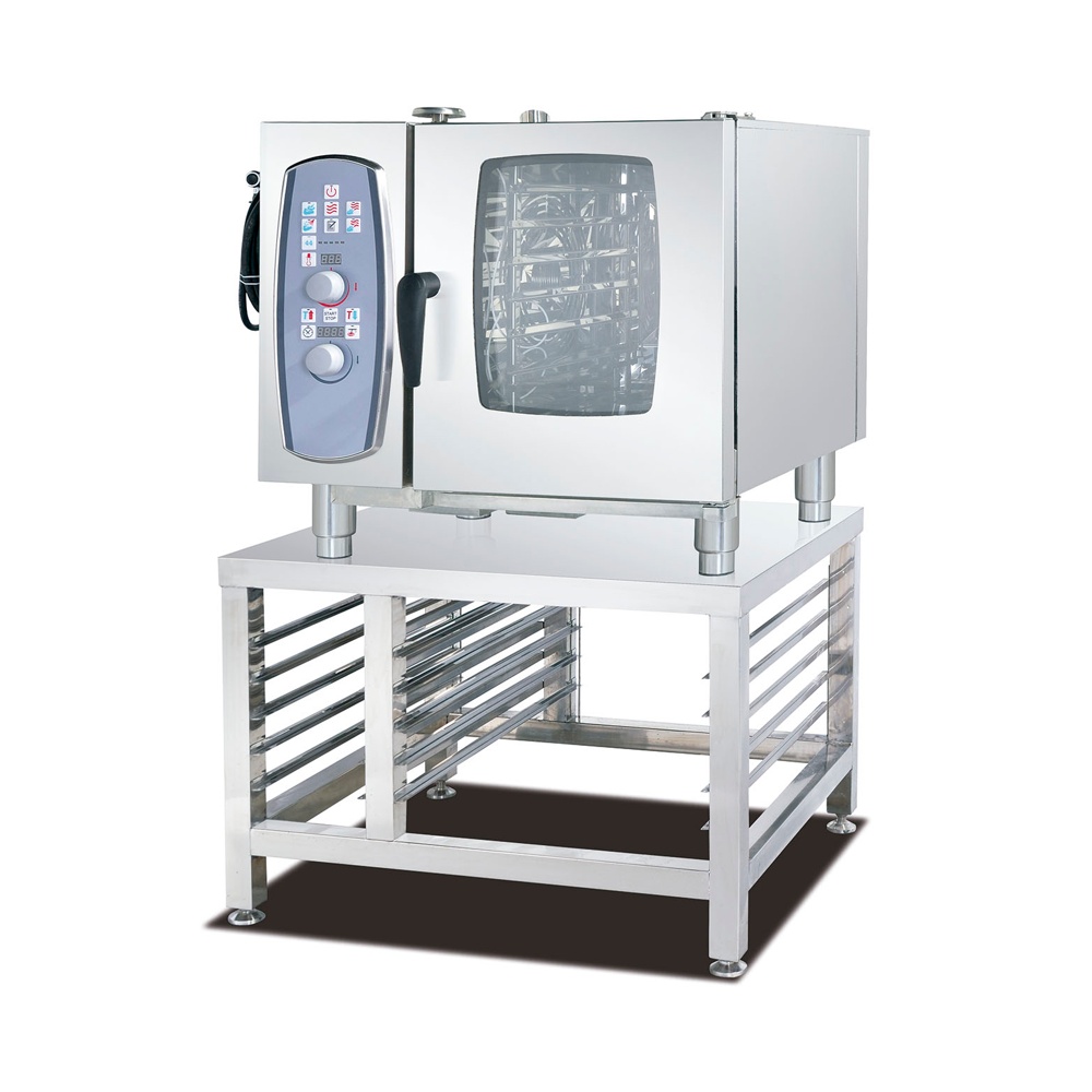 YEEDABAKE 6-tray countertop combi oven with stand appearance example