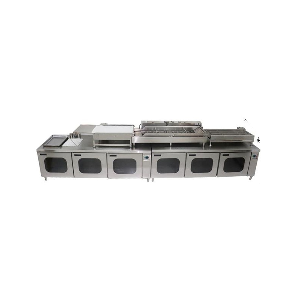 YEEDABAKE YB-L4F24SCX-P automatic donut production line with proofing cabinets