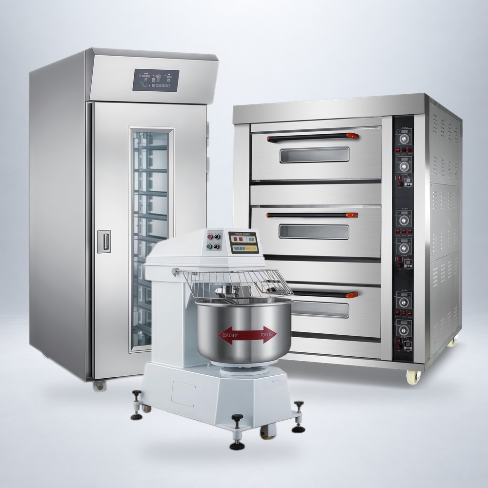 YEEDABAKE proofer, YCD-3-6D deck oven and YB-25J dough mixer
